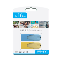 PNY USB 2.0 Dual Pack 2 x 16GB